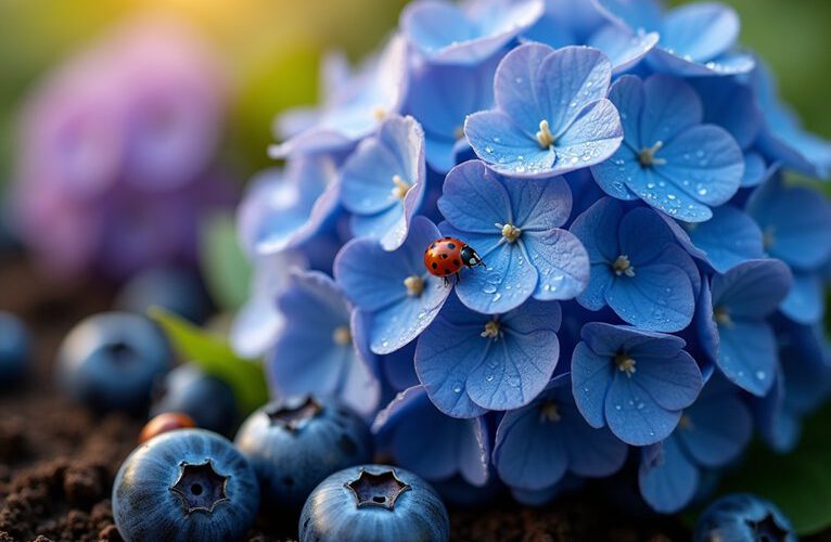 acidic soil benefits blueberries hydrangeas