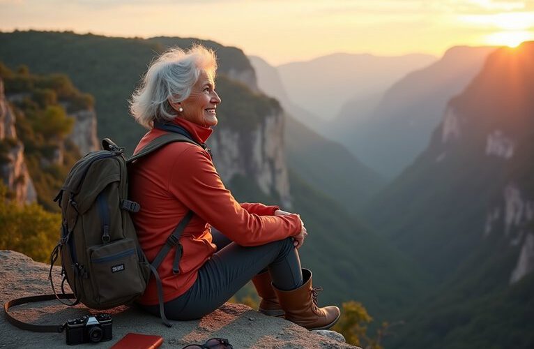 lifetime adventure of elderly woman